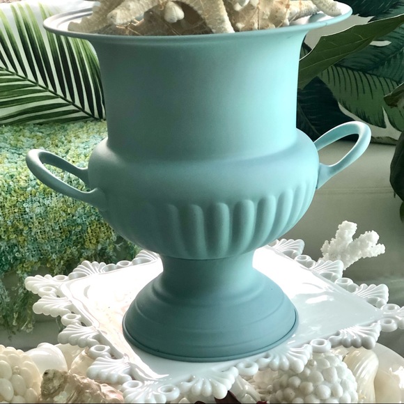 Vintage Ice Bucket Upcycled Beach Blue - Picture 2 of 5